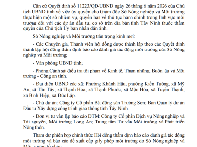 CÔNG TY DỰ HỌP THẨM ĐỊNH BÁO CÁO ĐÁNH GIÁ TÁC ĐỘNG MÔI TRƯỜNG